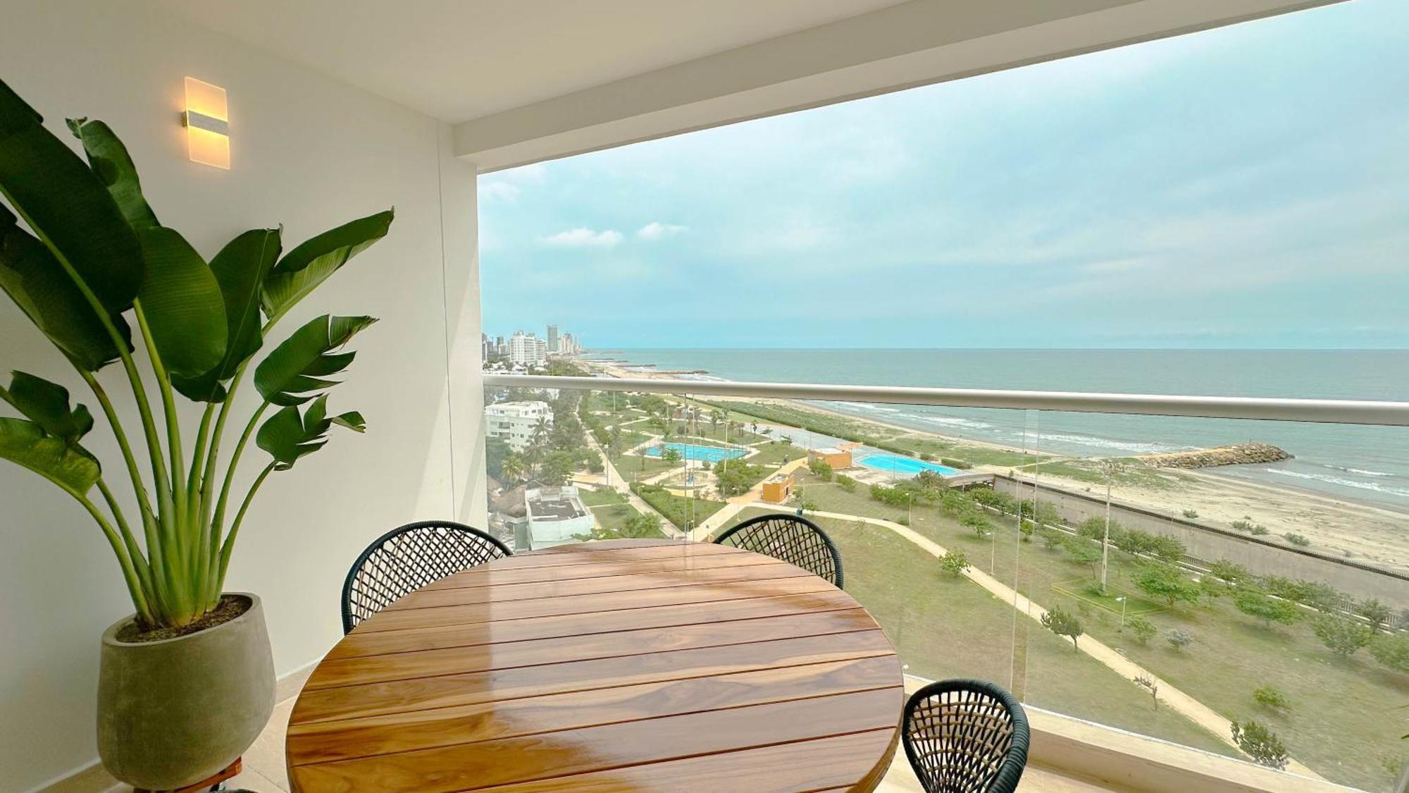 Apartamento Charming Oceanfront With Balcony And Panoramic View, Colombia Cartagena